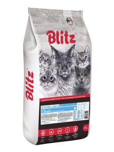 Blitz Classic Sterilised сухой корм для стерилизованных кошек и кастрированных котов (Курица, 10 кг.)