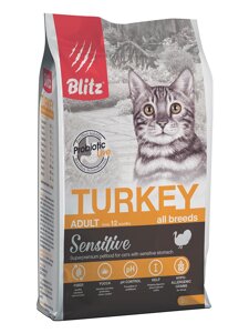 Blitz Sensitive Adult сухой корм для взрослых кошек (Индейка, 2 кг.)