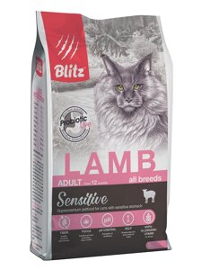 Blitz Sensitive Adult сухой корм для взрослых кошек (Ягненок, 2 кг.)
