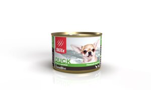 Blitz Sensitive консервы для собак мелких пород (Утка и цукини, 200 г.)