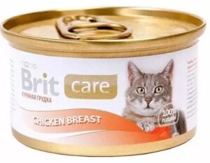 Brit Care консервы для кошек (кусочки) (Куриная грудка, 80 г.)