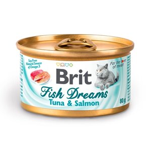Brit Fish Dreams консервы для кошек (Тунец и лосось, 80 г.)