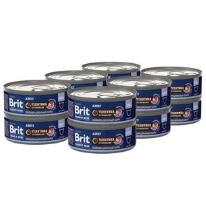 Brit Premium by Nature консервы для кошек (Телятина со сливками, 100 г. упаковка 12 шт)