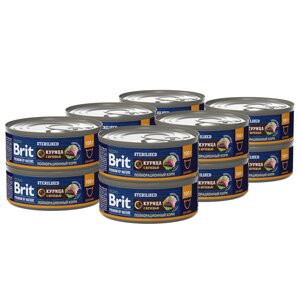Brit Premium by Nature консервы для стерилизованных кошек (Курица с печенью, 100 г. упаковка 12 шт)