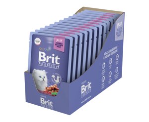Brit Premium пауч для котят (кусочки в желе) (Кролик, 85 г. упаковка 14 шт)