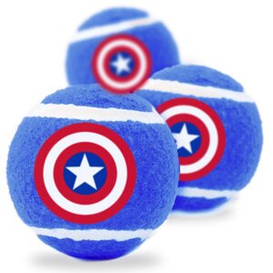 Buckle-Down игрушка Капитан Америка теннисные мячики для собак (Синий)