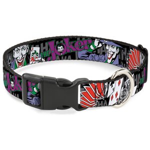 Buckle-Down ошейник Джокер с картами с пластиковой застёжкой (28-43 см., Разноцветный)
