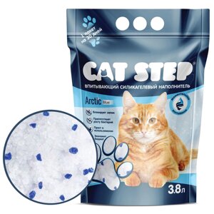 Cat Step Arctic Blue наполнитель силикагелевый впитывающий (1,6 кг., 3,8 л.)