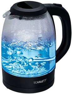 Чайник электрический Scarlett SC-EK27G11, 2200 Вт, 1.7 л, черный