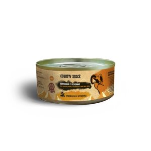 Country snack консервы для щенков и собак всех пород (Баранина и печень, 100 г.)