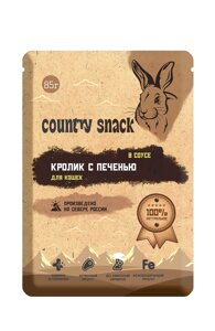 Country snack пауч для кошек (в подливе) (Кролик и печень, 85 г.)