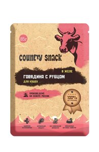 Country snack пауч для кошек (в желе) (Говядина и рубец, 85 г.)