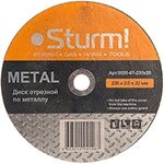 Диск отрезной по металлу Sturm 9020-07-230x20 АРМИРОВАННЫЙ размер 230x2.0x22.23