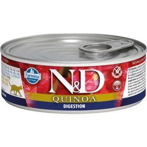 Farmina N&D Cat Quinoa Wet Food Digestion консервы для кошек для поддержания пищеварения (Ягненок, 80 г.)