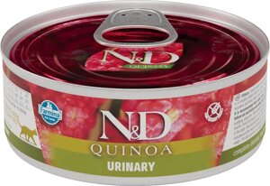 Farmina N&D Cat Quinoa Wet Food Urinary консервы для кошек при МКБ (Утка, 80 г.)