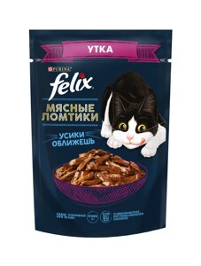 Felix Мясные ломтики пауч для кошек (кусочки в соусе) (Утка, 75 г.)