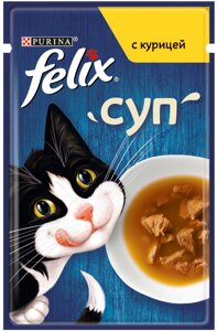 Felix Суп пауч для кошек (кусочки в соусе) (Курица, 48 г.)