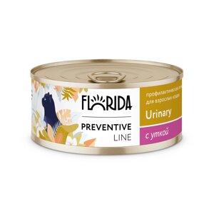 Florida Preventive Line Urinary консервы для кошек для профилактики мочекаменной болезни (Утка, 100 г.)