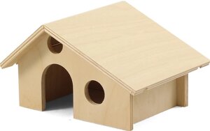 Гамма домик деревянный для грызунов (2) (16,5 х 13 х 10 см.)