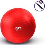 Гимнастический мяч Original FitTools 65 см красный с насосом