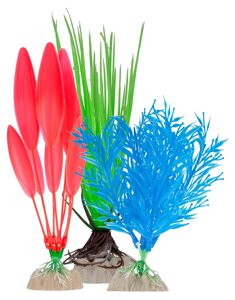 GloFish Набор растений (S синее, М зеленое, L оранжевое) (Ассорти)