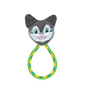 GoSi игрушка-дразнилка Кот на плетеном шнуре для собак (30 см.)