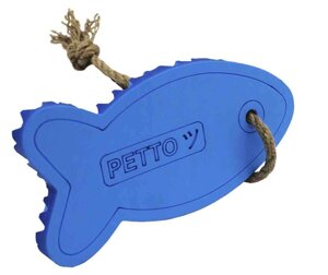 GoSi игрушка-массажер для десен Рыбка для собак (18 см., Синий)