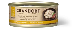 Grandorf консервы для кошек (Куриная грудка с уткой, 70 г.)