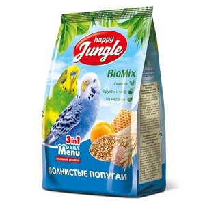 Happy Jungle Корм для волнистых попугаев (Злаковое ассорти, 500 г.)