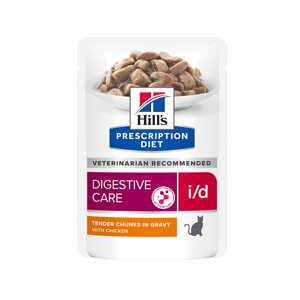 Hill's Prescription Diet i/d Digestive Care пауч для кошек диета для ЖКТ (Курица, 85 г.)
