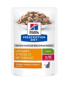 Hill's Prescription Diet Metabolic+Urinary Stress пауч для кошек (Курица, 85 г.)