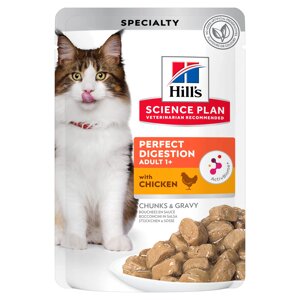 Hill's Science Plan Perfect Digestion пауч для кошек для поддержания здоровья пищеварения (Курица, 85 г.)
