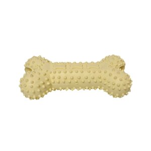 HOMEPET Dental игрушка для собак косточка с отверстиями для лакомств (14,5 см., Светло-желтая)