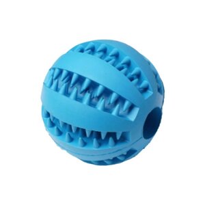 HOMEPET silver series игрушка для собак мяч для чистки зубов (7 см., Синий)