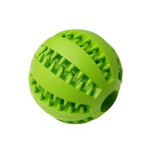 HOMEPET silver series игрушка для собак мяч для чистки зубов (7 см., Зелёный)