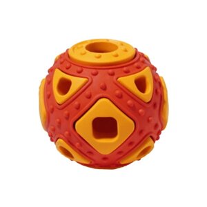 HOMEPET silver series игрушка для собак мяч фигурный (Оранжево-красный)