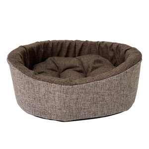 HOMEPET Wool лежанка круглая (43 х 38 х 15 см., Коричневая)