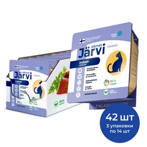 Jarvi мясной паштет с уткой для домашних кошек (100 г. упаковка 42 шт)