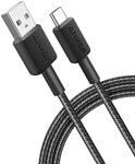 Кабель ANKER power line 322, USB-A - USB-C, 09m, A81H5 black/черный
