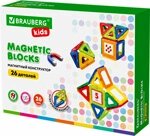 Конструктор магнитный brauberg KIDS magnetic blocks-26 663844