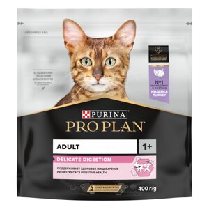 Корм для кошек Pro Plan Delicate с чувствительным пищеварением индейка 400 г