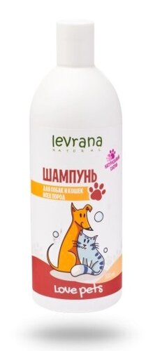 Levrana Love pets Шампунь для собак и кошек всех пород (500 мл.)