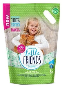 Little Friends Aloe Vera наполнитель силикагелевый впитывающий (2 кг., 5 л.)