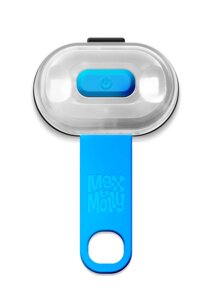 Max & Molly Matrix Ultra LED фонарик на ошейник, шлейку, поводок для собак (Голубой)