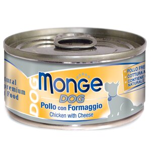 Monge Dog Natural консервы для собак (кусочки) (Курица и сыр, 95 г.)