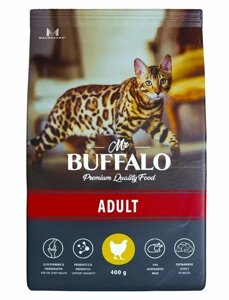 Mr. Buffalo Adult сухой корм для взрослых кошек (Курица, 400 гр.)