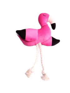 Mr. Kranch игрушка для собак фламинго с канатом и пищалкой (25 х 13,5 х 6 см., Ярко-розовый)