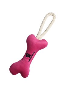 Mr. Kranch игрушка для собак косточка с канатом (31 х 9 х 4 см., Ярко-розовый)