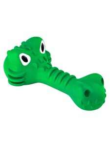 Mr. Kranch игрушка для собак крокодил с пищалкой с ароматом курицы (18 см., Зеленый)