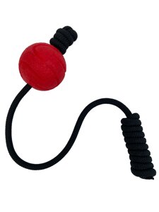 Mr. Kranch игрушка для собак мяч на шнуре (6 см., Красный)